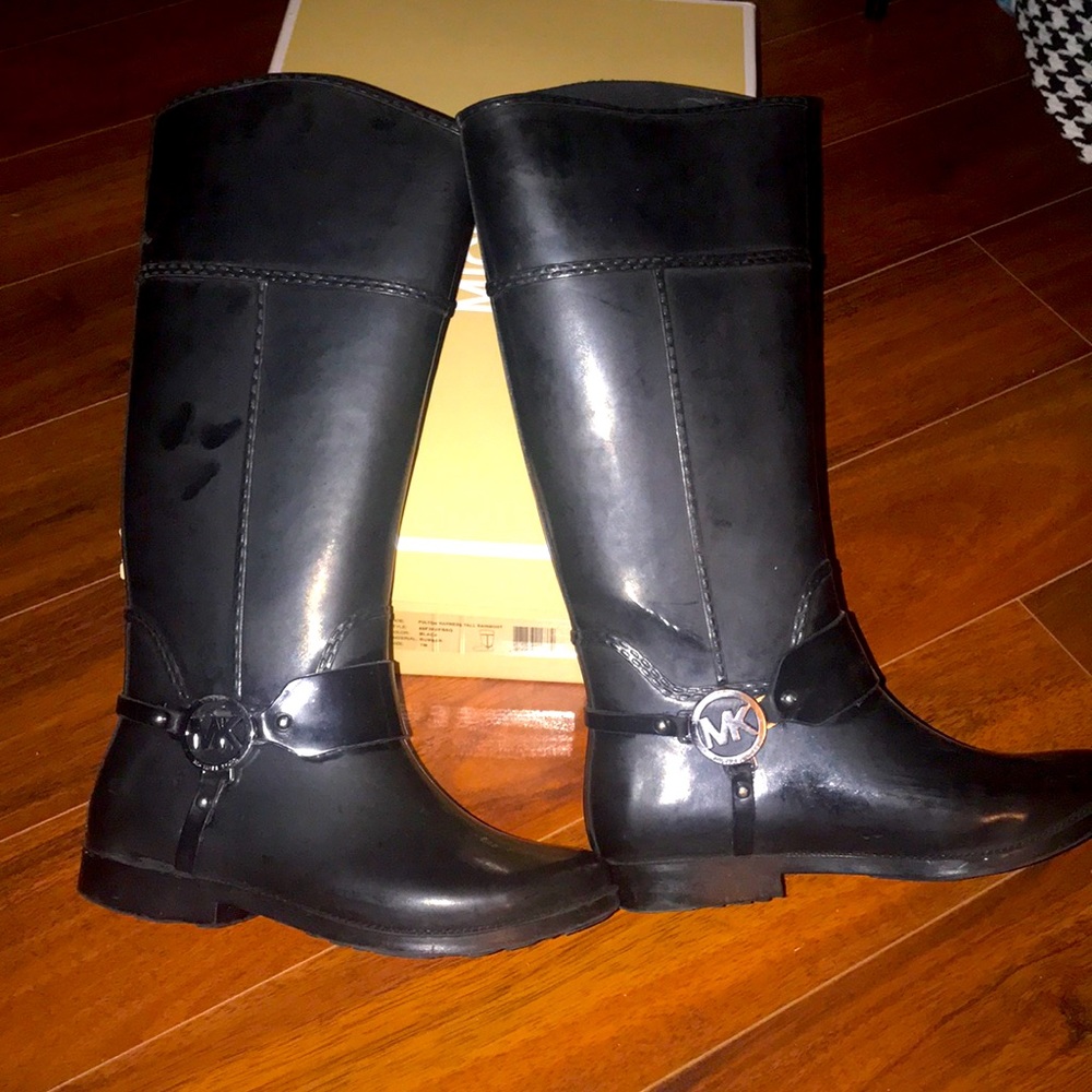 Michael Kors Black Tall Rain boot